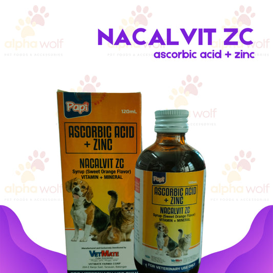 PAPI NACALVIT ZC (Ascorbic Acid + Zinc) for Pets