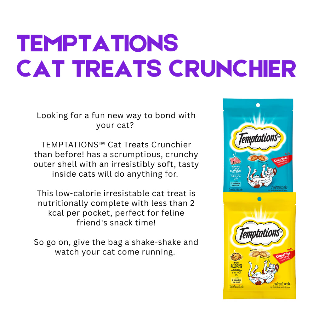 Temptations Cat Treats Crunchier 30g