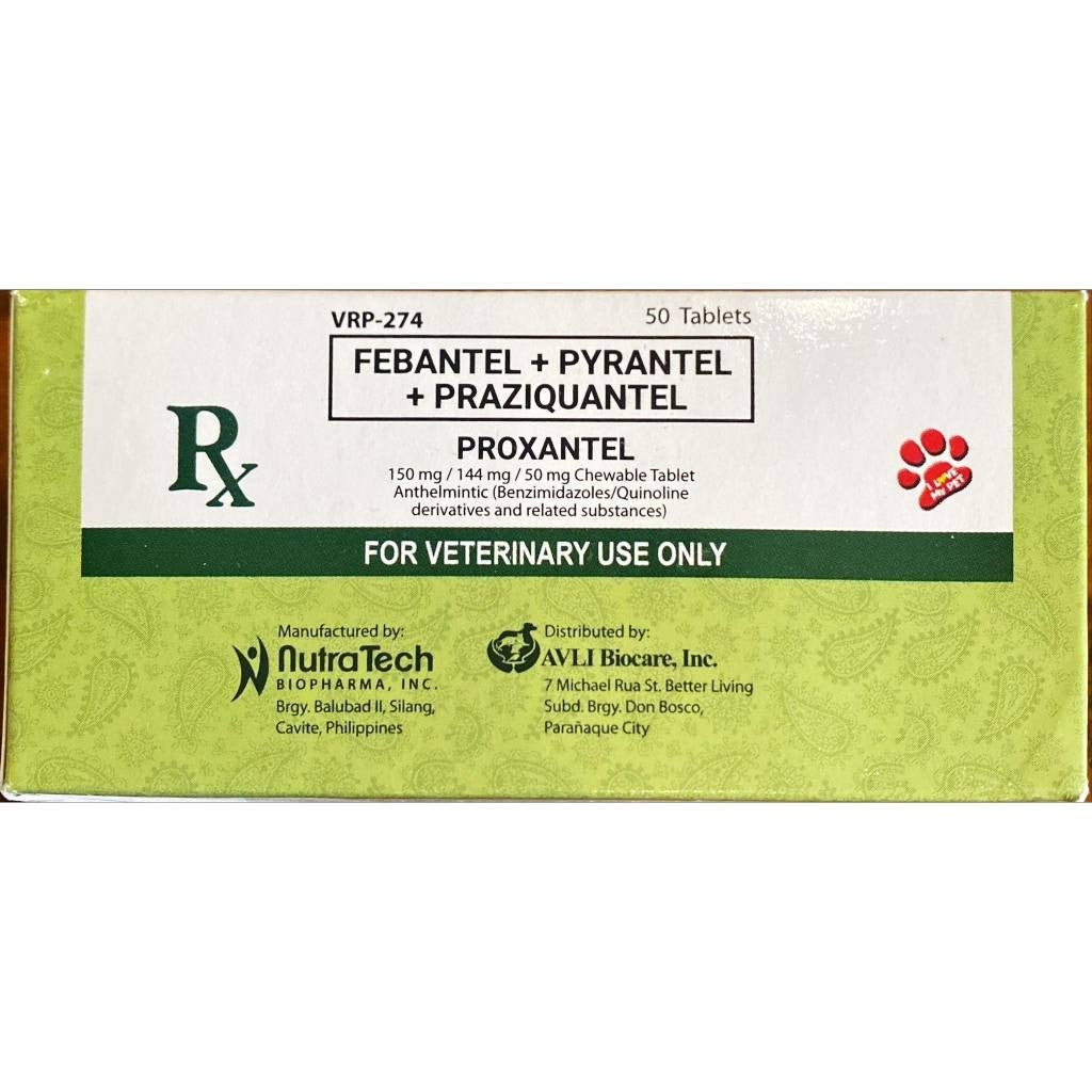 Proxantel Dewormer Chewable Tablet for Dogs & Cats 1box