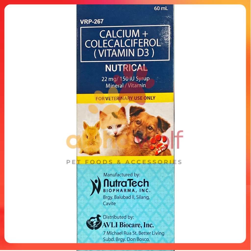 NUTRICAL Syrup Calcium Supplement Vitamins for Dogs and Cats 60ml & 120ml