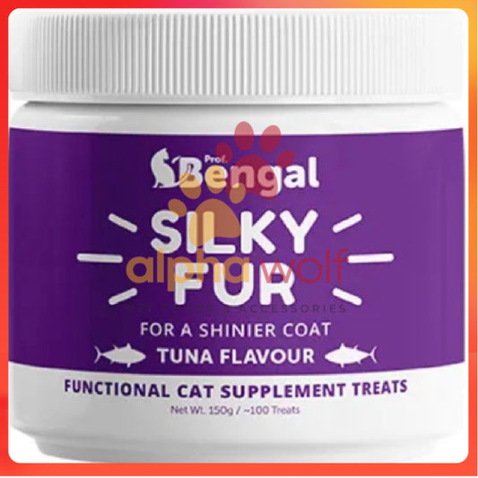 Prof Bengal Silky Fur Functional Cat Supplement Treats for Shiny Coat 150g