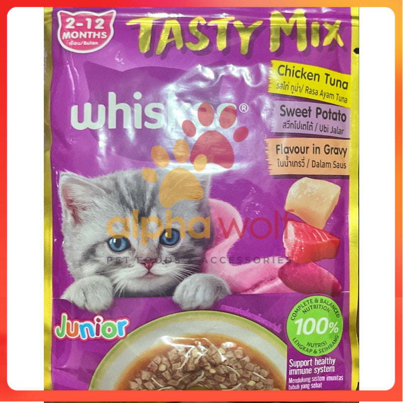 Whiskas Pouch Wet Cat Food 80g Plain 70g Tasty Mix