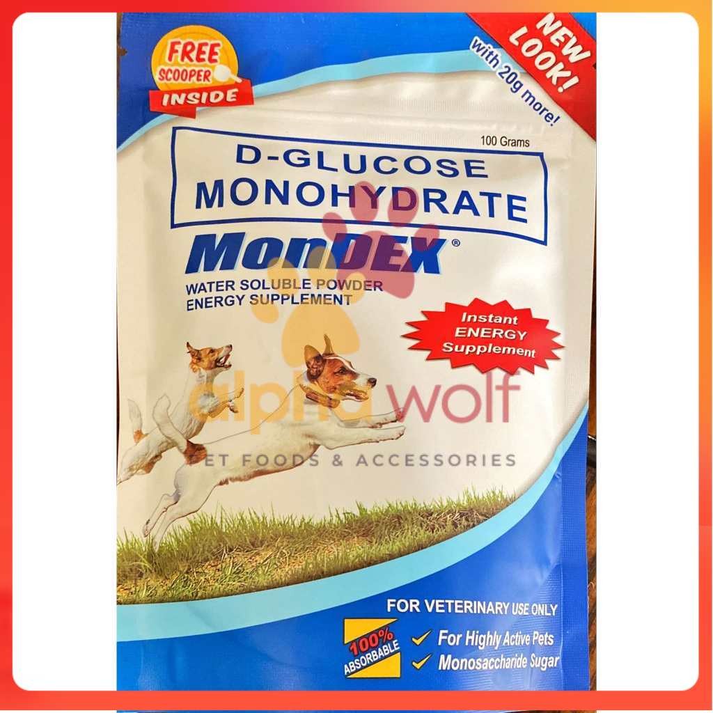 Mondex Dextrose Powder D-Glucose Monohydrate for Dogs 100grams and 360grams Meds PLA