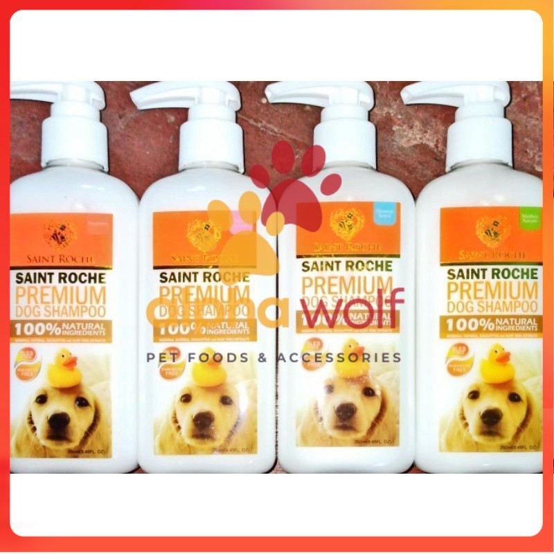 Saint Roche Premium Dog Shampoo 100% Natural Ingredients 250ml