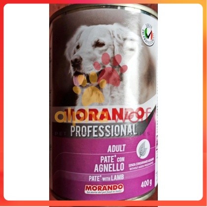 Morando Professional Organic Pate Veal Dog Food in Can 400g