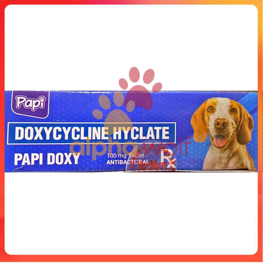 Papi Doxy Tablet Doxycycline Hyclate Antibacterial for Dog Cat Meds
