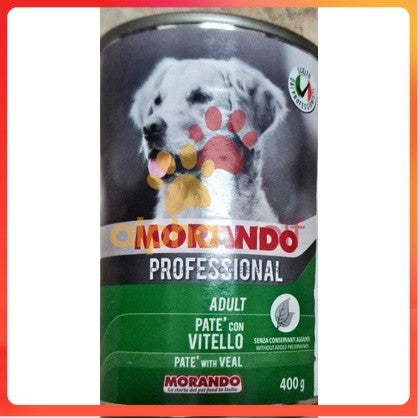 Morando Professional Organic Pate Veal Dog Food in Can 400g