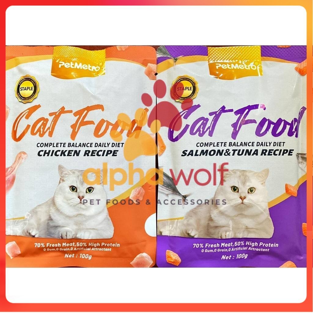 PetMetro Cat Food Complete Daily Diet in Pouch 100g