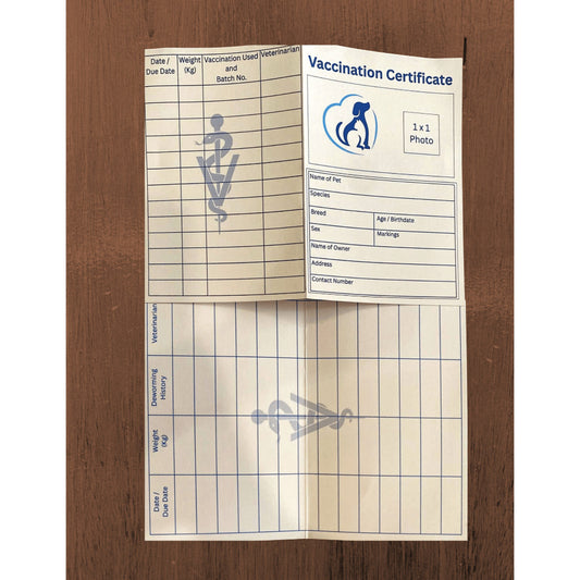 Immunization Pet Vaccination Certificate