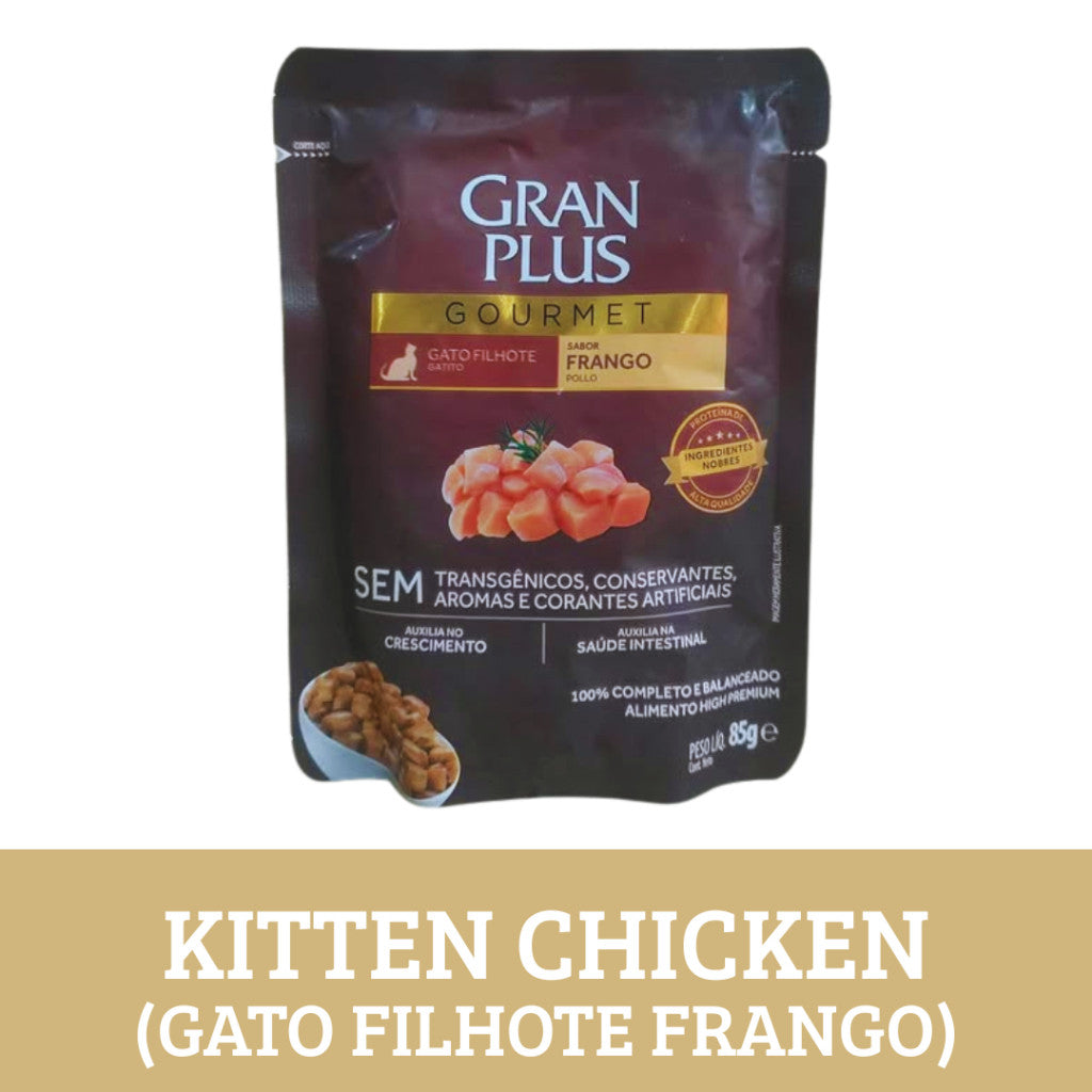 Gran Plus Gourmet Adult Cat Food in Pouch 85g